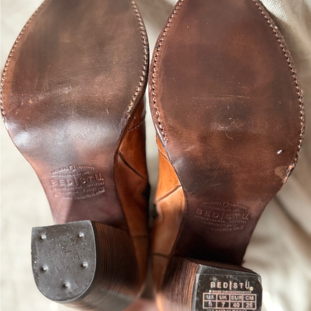 Bed Stu Tan Leather Lace-Up Boots - Picture 6 of 6
